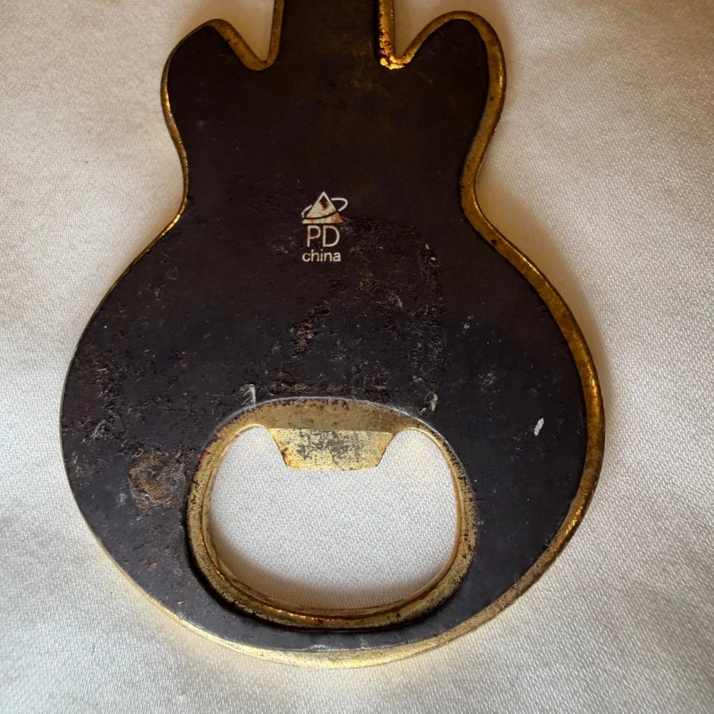 Hard Rock Hotel Las Vegas & Austin Guitar Bottle Opener Set Flame Music Souvenir